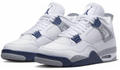Air Jordan 4 Retro 'Midnight Navy' Sneakers - White/Midnight Navy