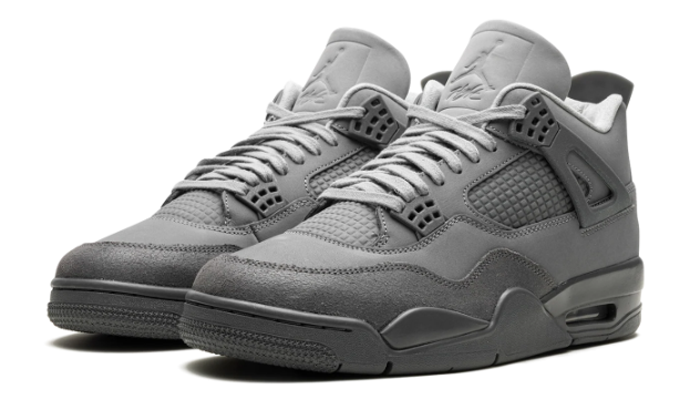 Air Jordan 4 Retro 'Wet Cement' Sneakers - Muted Grey