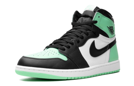Air Jordan 1 High OG Sneakers - White/Black/Green Glow