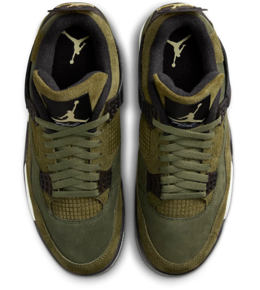 Air Jordan 4 Retro SE Craft 'Medium Olive' Sneakers - Olive/Black