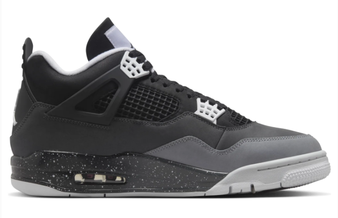 Air Jordan 4 Retro 'Fear' Sneakers - Black/Cool Grey