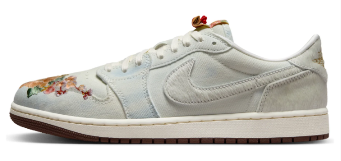 Air Jordan 1 Retro Low OG 'Chinese New Year' Sneakers - Chalk White/Multi