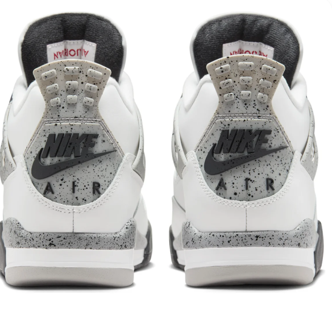Air Jordan 4 'White Cement' 2025 Sneakers - White/Grey/Black