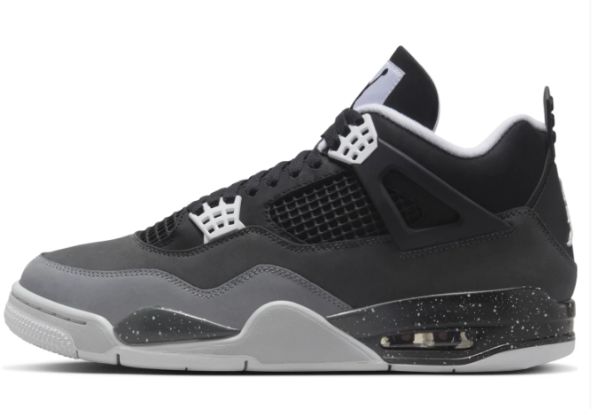 Air Jordan 4 Retro 'Fear' Sneakers - Black/Cool Grey