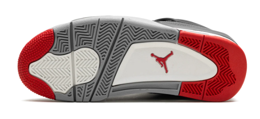 (GS) Air Jordan 4 Retro 'Bred Reimagined' Sneakers - Black/Cement Grey
