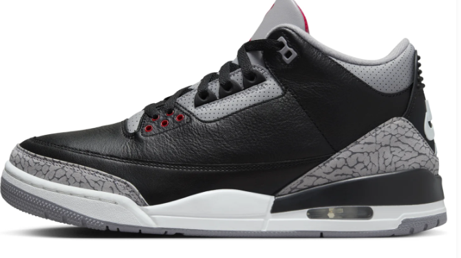 Air Jordan 3 Retro 'Black Cement' Sneakers - Black/Cement