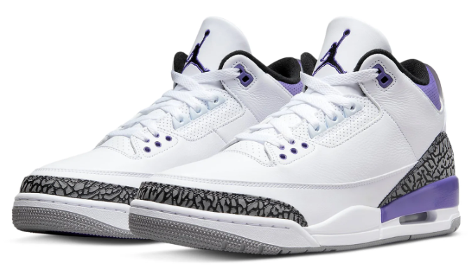Air Jordan 3 Retro 'Dark Iris' Sneakers - Dark Iris