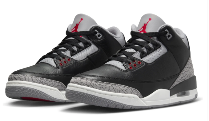 Air Jordan 3 Retro 'Black Cement' Sneakers - Black/Cement