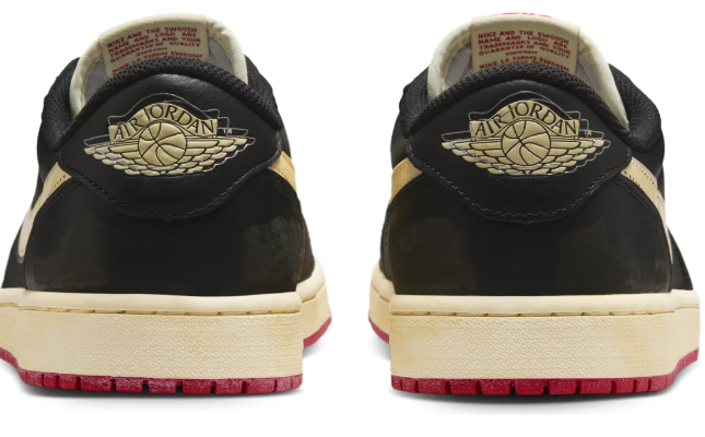 Nigel Sylvester x Air Jordan 1 Low OG 'Nitro' Sneakers - Black/Washed