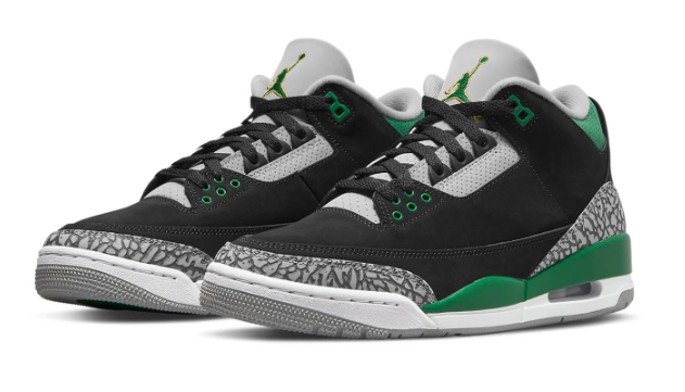 Air Jordan 3 Retro 'Pine Green' Sneakers - Pine Green