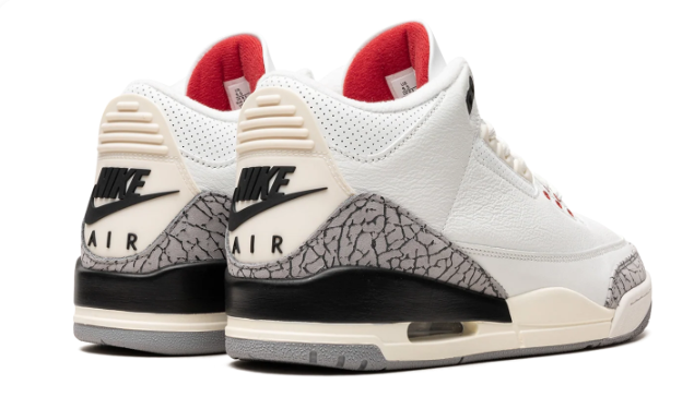 Air Jordan 3 Retro 'White Cement Reimagined' Sneakers - White/Cement