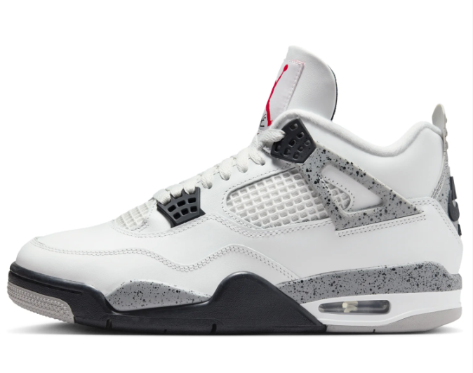 Air Jordan 4 'White Cement' 2025 Sneakers - White/Grey/Black