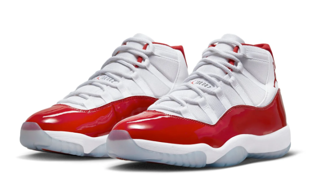 Air Jordan 11 Retro 'Cherry' Sneakers - White/Cherry Red