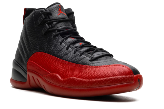 Air Jordan 12 Retro 'Flu Game' 2025 Sneakers - Black/Varsity Red