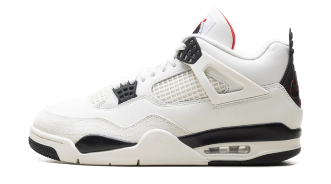 Air Jordan 4 Retro 'Flight Club' Sneakers - Sail/Black/University Red