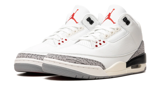 Air Jordan 3 Retro 'White Cement Reimagined' Sneakers - White/Cement
