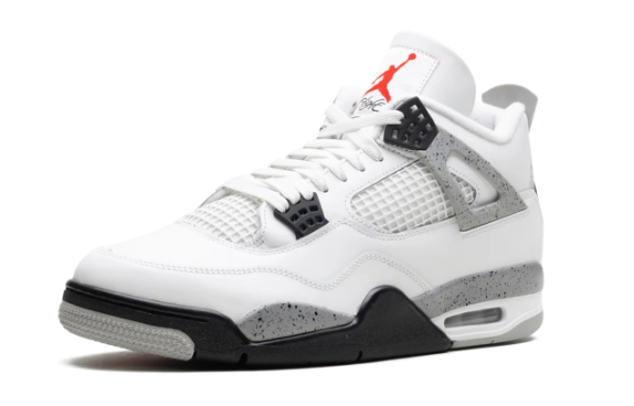 Air Jordan 4 Retro 'White Cement 2025' Sneakers - White/Cement Grey