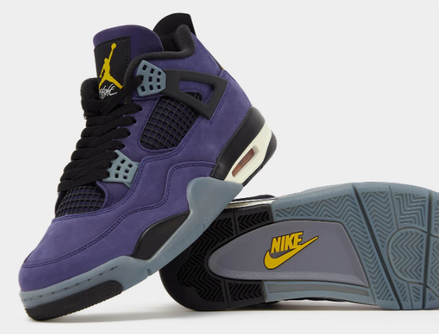 Air Jordan 4 Retro 'Lakers' Sneakers - Imperial Purple