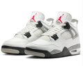 Air Jordan 4 'White Cement' 2025 Sneakers - White/Grey/Black