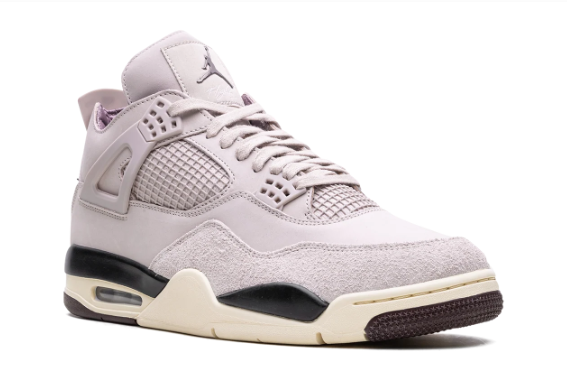 A Ma Maniére x Women's Air Jordan 4 Retro 'While You Were Sleeping' Sneakers - Light Grey