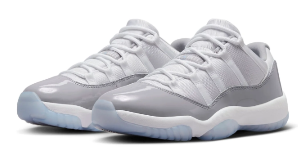 Air Jordan 11 Low 'Cement Grey' Sneakers - White/University Blue