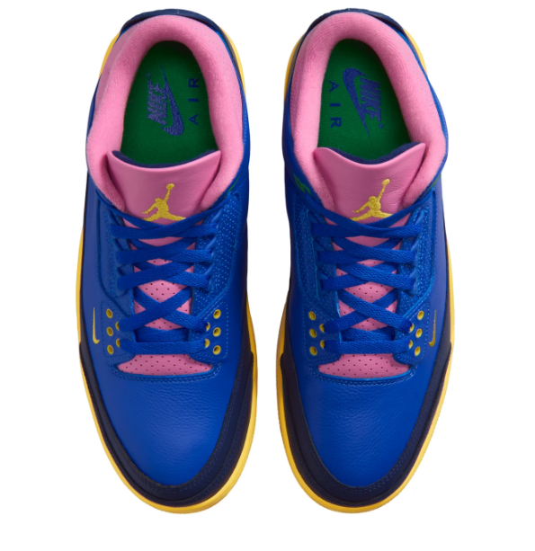 Air Jordan 3 Retro OG 'Brazil' Sneakers - Blue/Yellow