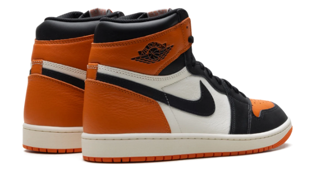 Air Jordan 1 Retro High OG 'Shattered Backboard' Sneakers - White/Black/Orange