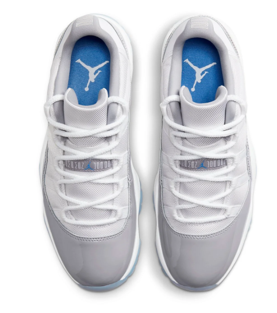 Air Jordan 11 Low 'Cement Grey' Sneakers - White/University Blue
