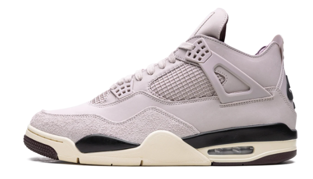 A Ma Maniére x Women's Air Jordan 4 Retro 'While You Were Sleeping' Sneakers - Light Grey