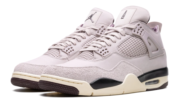 A Ma Maniére x Women's Air Jordan 4 Retro 'While You Were Sleeping' Sneakers - Light Grey