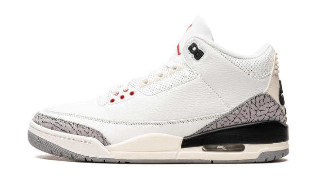 Air Jordan 3 Retro 'White Cement Reimagined' Sneakers - White/Cement
