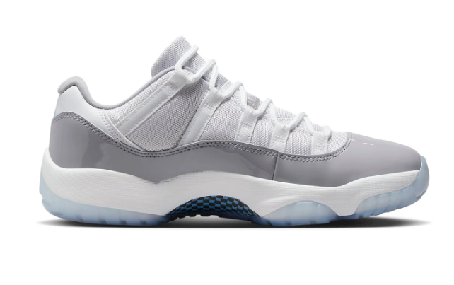 Air Jordan 11 Low 'Cement Grey' Sneakers - White/University Blue