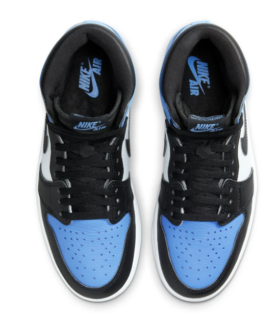 Air Jordan 1 Retro High OG 'UNC Toe' Sneakers - University Blue/Black/White