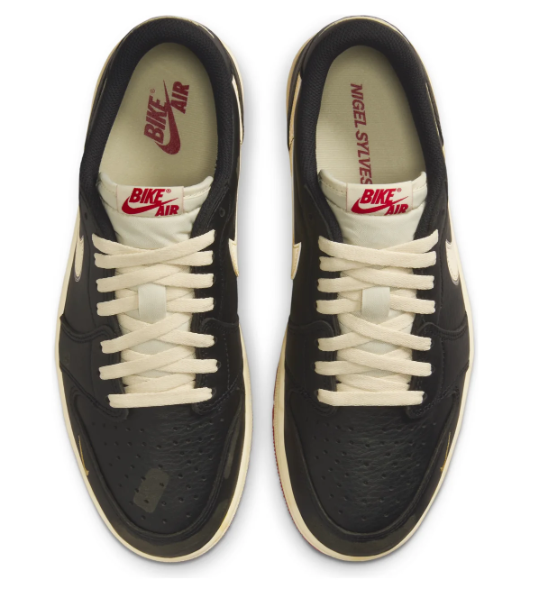 Nigel Sylvester x Air Jordan 1 Low OG 'Nitro' Sneakers - Black/Washed