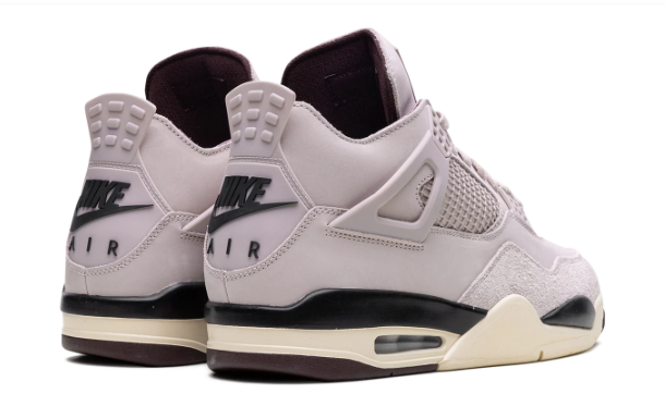 A Ma Maniére x Women's Air Jordan 4 Retro 'While You Were Sleeping' Sneakers - Light Grey