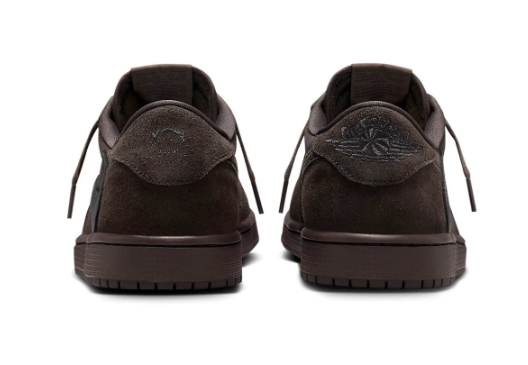 Travis Scott x Air Jordan 1 Low 'Velvet Brown' Sneakers - Dark Mocha/Black