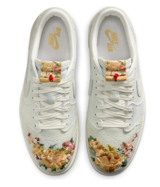 Air Jordan 1 Retro Low OG 'Chinese New Year' Sneakers - Chalk White/Multi