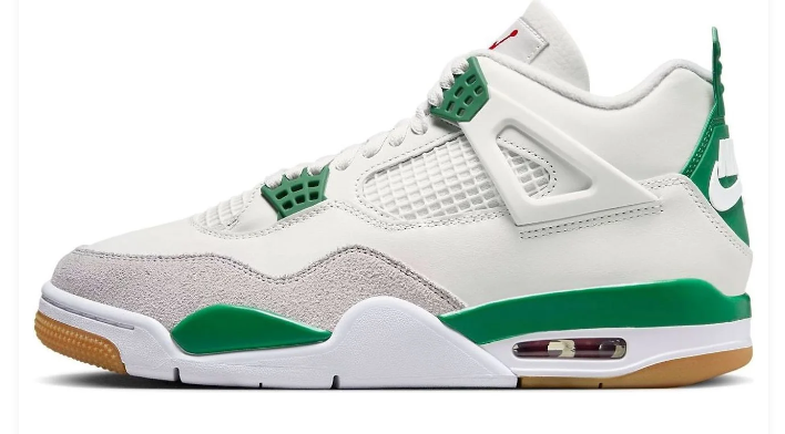 Air Jordan 4 Retro SB 'Pine Green' Sneakers - White/Green