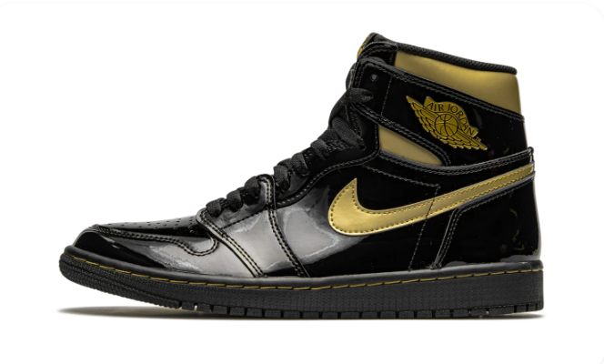 Air Jordan 1 Retro High OG 'Black Metallic Gold' Sneakers - Black/Metallic Gold