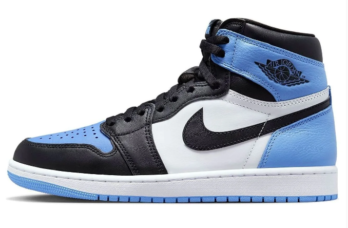 Air Jordan 1 Retro High OG 'UNC Toe' Sneakers - University Blue/Black/White
