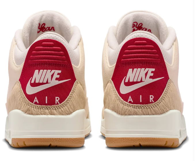 Air Jordan 3 'Year of the Horse' Lunar New Year Sneakers - Ecru/Sail