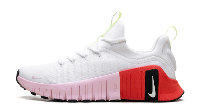 Nike Free Metcon 6 Women's Training Shoe – White / Barely Volt / Bright Crimson