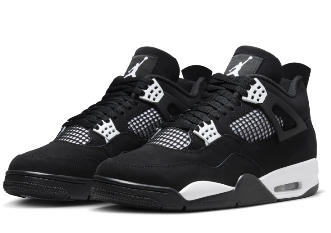 Air Jordan 4 'White Thunder' Sneakers - Black/White