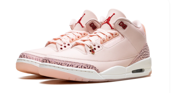 Air Jordan 3 'Treat Yourself' Washed Coral Sneakers - Pink/Red