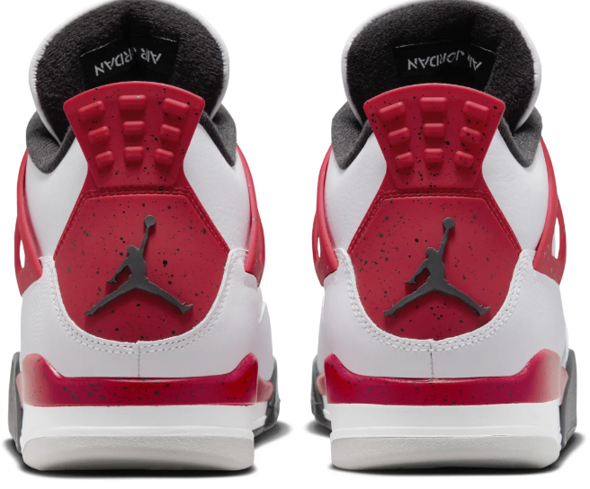 Jordan 4 Retro 'Red Cement' Sneakers - White/Fire Red/Black