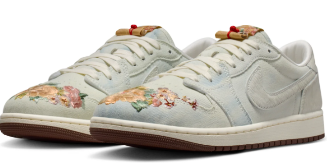 Air Jordan 1 Retro Low OG 'Chinese New Year' Sneakers - Chalk White/Multi