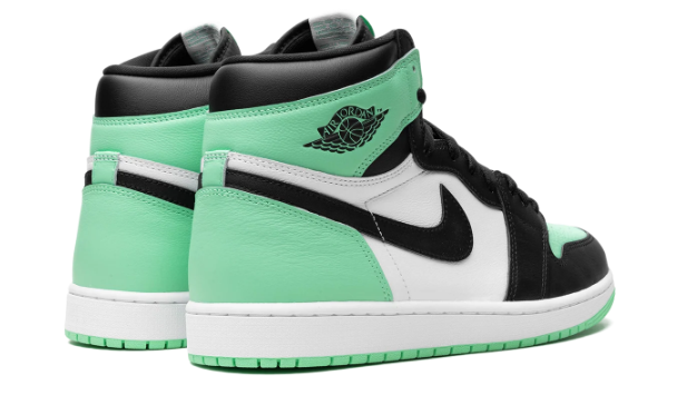 Air Jordan 1 High OG Sneakers - White/Black/Green Glow