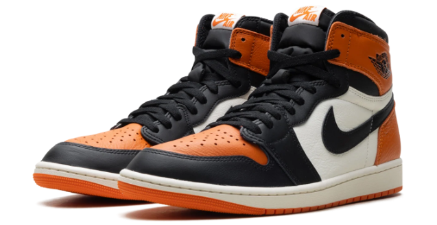 Air Jordan 1 Retro High OG 'Shattered Backboard' Sneakers - White/Black/Orange