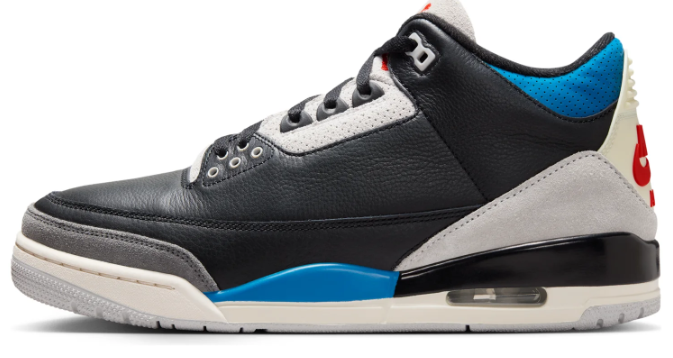 Air Jordan 3 Retro OG 'Rare Air' Sneakers - Black/Military Blue
