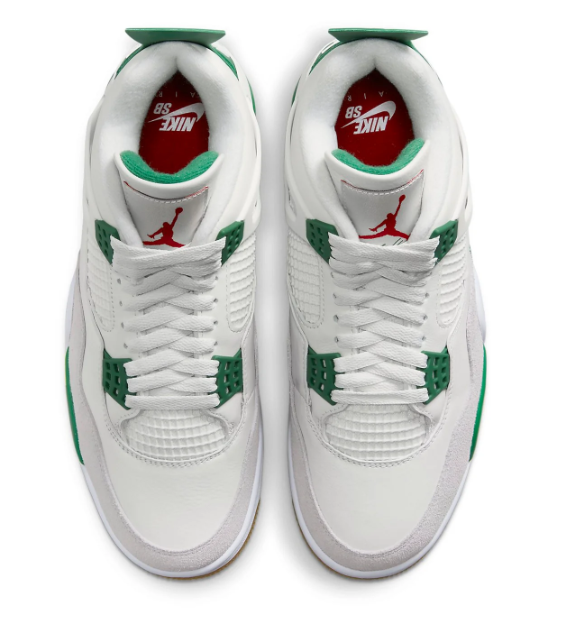 Air Jordan 4 Retro SB 'Pine Green' Sneakers - White/Green